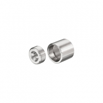 Rohr bzw. Stange Ø 10 mm Wandlager - Adapter Ø 10 mm - Hülse Ø 18 x L 15 mm