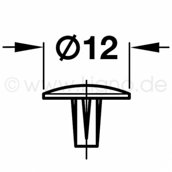 Abdeckkappen für Schraubenkopf, Ø 12 mm