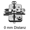 174H7100E Exzenter-Kreuzmontageplatte + Schraube Höhe 8,5 mm 174H7100E Distanz 0 mm