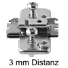 174H7130E Exzenter-Kreuzmontageplatte + Schraube Höhe 11,5 mm 174H7130E Distanz 3 mm