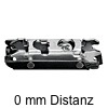 175H3100 OX - Montageplatte gerade (20/32 mm) - H 8,5 mm, schwarz 175H3100 - 0 mm Distanz, ONS