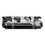 CLIP Montageplatte gerade (20/32 mm), onyxschwarz 