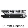 175H3130 OX Montageplatte gerade (20/32 mm) - H 11,5 mm, schwarz 175H3130 - 3 mm Distanz, ONS