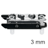 177H3130E CLIP gerade Exzenter-Montageplatte, onyxschwarz MPL EXPANDO, 3 mm Distanz - H 11,5 mm schwarz