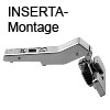 +45 Grad II CLIP top Winkelscharnier mit INSERTA 79B3598 45 Grad Scharnier aufschlagend Inserta