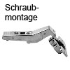 +45° I CLIP top Winkelscharnier zum Schrauben 79B9658 45° Scharnier halbaufschlagend Schraub