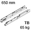 576.6501M Tandembox Korpusschiene für Tip-On Blumotion TBX Schienen gedämpft, 65 kg / NL 650 mm