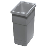 Abfallbehälter 6 Liter, H 275 mm hellgrau 