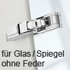 Blum CRISTALLO Scharnier 110°, ohne Feder 70T4500CTL Cristallo Scharnier / TIP-ON griffloses öffnen geeignet - NI