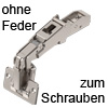 CLIP top 170°-Scharnier 70T6550 Blum Eckanschlag ohne Zuhaltung, zum schrauben