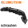 CLIP top Blumotion 155° Scharnier Eckanschlag, onyxschwarz 71B7550 gerade, Schraube / Feder - ONS