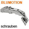 CLIP top Blumotion 155° Scharnier, Mittelanschlag - gedämpft 71B7650 gekröpft, Schraube / gedämpft 