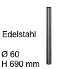 Tischsäule, Edelstahl geschliffen - Ø 60 mm - H 690 mm Tischsäule, Edelstahl geschliffen - Ø 60 mm - H 690 mm