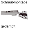 Blum Scharnier 75B1550 Eckanschlag 107° 75B1550 Eckanschlag, schraubbar - gedämpft