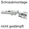 Blum Scharnier 75T1550 Eckanschlag 107 Grad, ohne Dämpfung 75T1550 Eckanschlag, schraubbar - nicht gedämpft