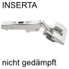 Blum Scharnier 75T1590B eck 107°, ohne Dämpfung, Inserta 75T1590B Eckanschlag, INSERTA - nicht gedämpft