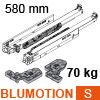 766H5800S Blum Movento Vollauszug Blumotion S, 70 kg - NL 580 mm