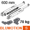 766H6000S Blum Movento Vollauszug Blumotion S, 70 kg - NL 600 mm