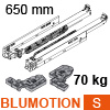 766H6500S Blum Movento Vollauszug Blumotion S, 70 KG - NL 650 mm