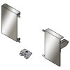 ZIF.80M0 Fronthalterset inox für Innenschubkasten M ZIF.80M0 Frontbefestigung Set inox