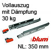 560H3500B Vollauszug mit Dämpfung Tandem 560H + Blumotion, 30 kg / NL 350 mm