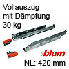 560H4200B Vollauszug mit Dämpfung Tandem 560H + Blumotion, 30 kg / NL 420 mm