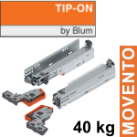Movento Vollauszug 40 kg + Tip-On NL 250-600 mm 