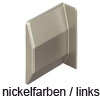 Abdeckkappe nickelfarben für Unterschrankaufhänger Kappe links nickelfarben Camar 807