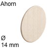 Abdeckkappe aus Echtholz, selbstklebend Ahorn - ø 14 mm