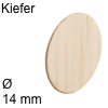 Abdeckkappe aus Echtholz, selbstklebend Kiefer - ø 14 mm