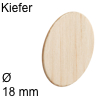 Abdeckkappe aus Echtholz, selbstklebend Kiefer - ø 18 mm