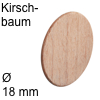 Abdeckkappe aus Echtholz, selbstklebend Kirschbaum - ø 18 mm