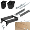 Hängerahmen-Set ninka/Merivobox, passend für 18er Seiten 126-Komplettset für 18 mm, KB 400 mm - 1x8l + 1x17l