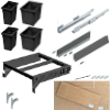 Hängerahmen-Set ninka/Merivobox, passend für 18er Seiten 126-Komplettset für 18 mm, KB 600 mm - 2x8l + 2x17l