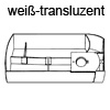 Schwenkschale Swing B 300 x H 46,5 mm, weiß-transluzent Drehbehälter Swing, Kst. w.transluz.