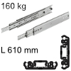 Accuride 7957 Kugelvollauszug, zur seitlichen und aufliegenden Montage DZ7957-0024-2 für Einbaulänge 610 mm, Tragkraft 160 kg