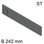 AMBIA-LINE Querteiler Stahldesign für LBX Schubkasten 242 mm 