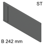 AMBIA-LINE Querteiler Stahldesign für LBX Schubkasten 242 mm