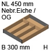ZC7S450BH3 AMBIA-LINE Besteckeinsatz Holzdesign Nebraska Ambia Einsatz 4 Fächer, 300x50xL 422 mmNebr.Eiche/Grau