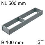 AMBIA-LINE Rahmen Stahl für LBX ab NL 500 mm, B 100 mm 