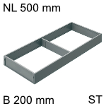 AMBIA-LINE Rahmen Stahl für LBX ab NL 500 (472 mm Länge) , B 200 mm 