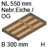 ZC7S550BH3 AMBIA-LINE Besteckeinsatz Holzdesign Nebraska Ambia Einsatz 6 Fächer, 300x50xL522 mm Nebr.Eiche/Grau