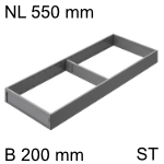 AMBIA-LINE Rahmen Stahl für LBX ab NL 550 mm, B 200 mm 