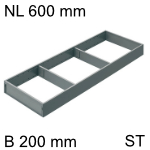 AMBIA-LINE Rahmen Stahl für LBX ab NL 600 mm, B 200 mm 