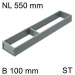 AMBIA-LINE Rahmen Stahl für LBX ab NL 550 mm, B 100 mm 
