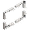 Eckteile zu Alu-Glasrahmenprofil ANKOR 19/27 Eckteile-Set zu Ankor DS-19/27 - Schrauben verzinkt