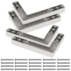 Eckteile zu Alu-Glasrahmenprofil ANKOR 30 Eckteile-Set zu Ankor DS-30 - Schrauben verzinkt