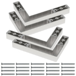 Eckteile zu Alu-Glasrahmenprofil ANKOR 30 