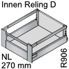 antaro Innenauszug Reling D Bausatz NL 270 mm, hellgrau Tandembox antaro Set Reling D innen R906 - 270 / 224 mm