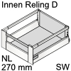 antaro Innenauszug Reling D Bausatz NL 270 mm, seidenweiß Tandembox antaro Set Reling D innen weiß - 270 / 224 mm